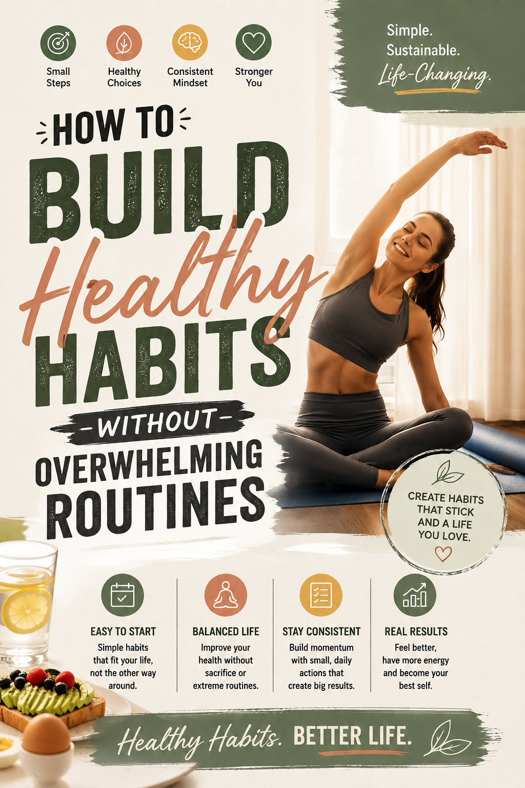 How To Build Healthy Habits With no Overwhelming Routines